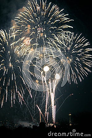 Halloween Fireworks Stock Photo