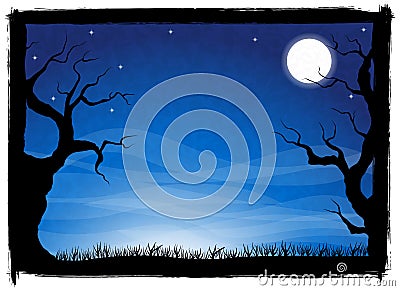 Spooky halloween background Vector Illustration