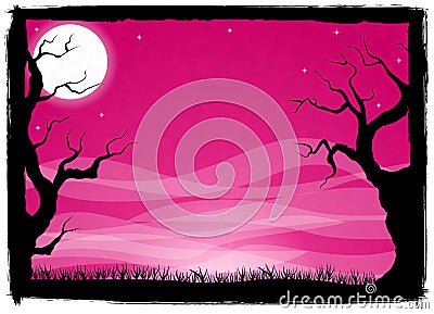 Spooky halloween background Vector Illustration