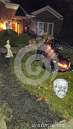 Spooky Halloween Decorations Stock Photo