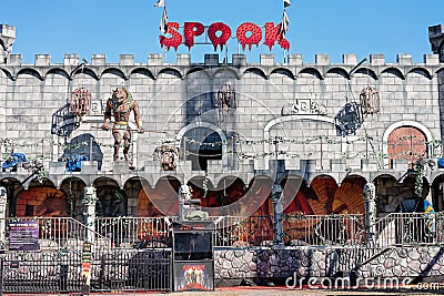 A Spooky Haunted House At A Carnival Editorial Stock Photo