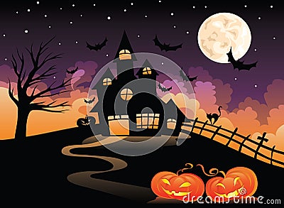 Spooky house Vector Illustration