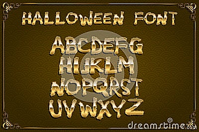 Spooky and Magical Alphabet Set Stock Photo