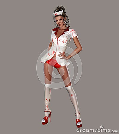 Spooky Nurse Stock Photo