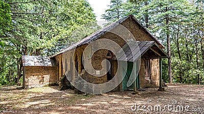 Spooky ruins of Abbott Mount Church, the haunted place in India Stock Photo