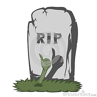 Spooky tombstone Vector Illustration