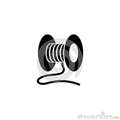 Spool of Threads, Sewing Flat Vector Icon Cartoon Illustration