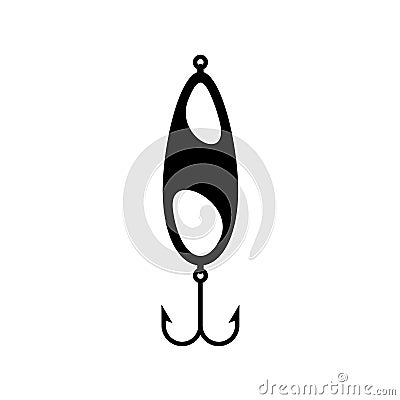 Spoon bait minnow icon Vector Illustration