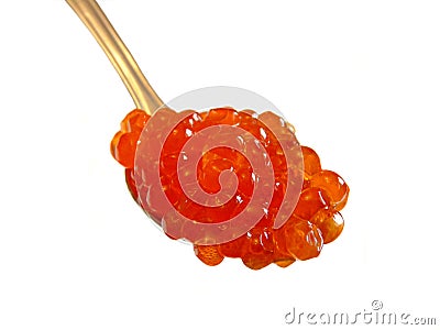 Spoon caviar Stock Photo