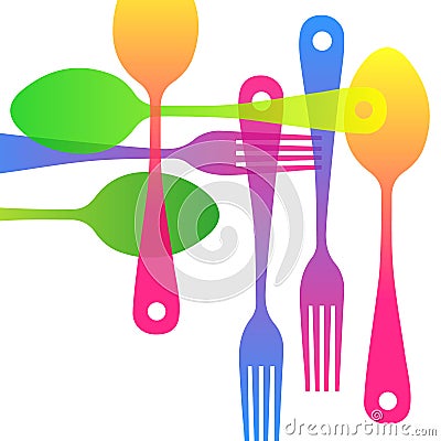 Spoon fork icon vector kitchen illustration restaurant Vector Illustration