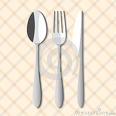 Spoon,fork and knife Vector Illustration