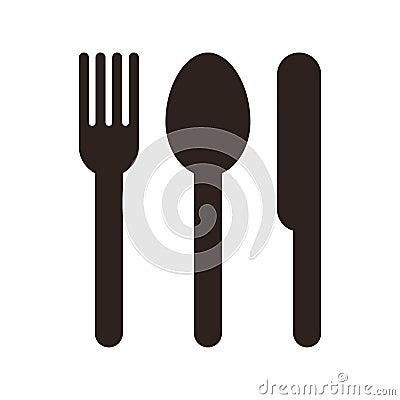 Spoon, fork and knife sign Vector Illustration