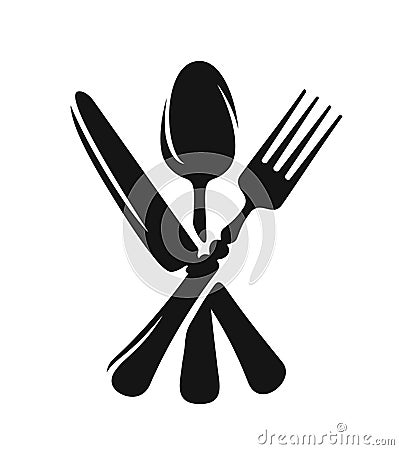 Spoon, fork and knife vector. Vector Illustration