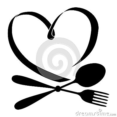 Spoon and fork. Vector Illustration