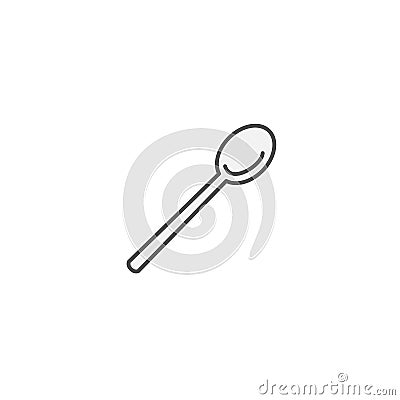 Spoon icon. Kitchen appliances for cooking Illustration. Simple thin line style symbol Stock Photo