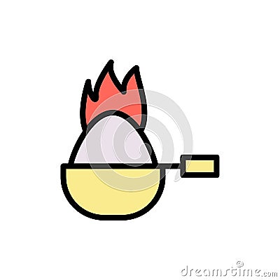 Spoon, powder, fire icon. Simple color with outline vector elements of stinks icons for ui and ux, website or mobile application Stock Photo