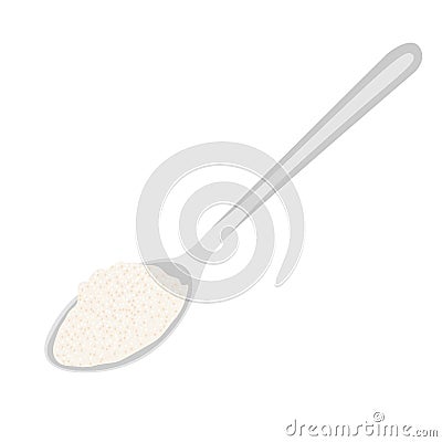 Spoon with sugar Vector Illustration