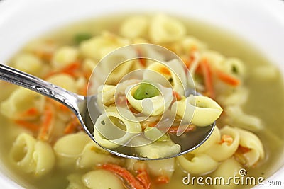 Spoonful of soup Stock Photo