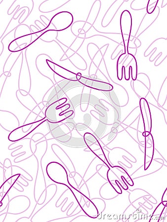 Spoons, forks and knives Vector Illustration