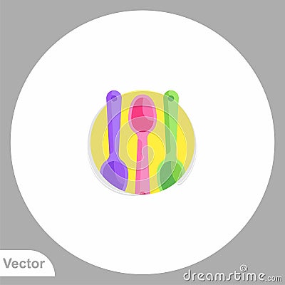 Spoons vector icon sign symbol Vector Illustration