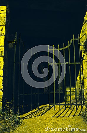 Spooooky Cemetery Gate Stock Photo