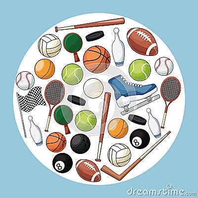 Sport accessories equipment icon Vector Illustration