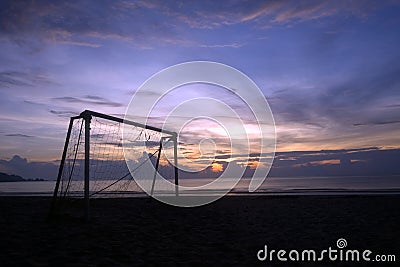 Sport accessory at sunset Stock Photo