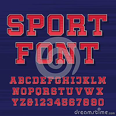 Sport alphabet vector font Vector Illustration