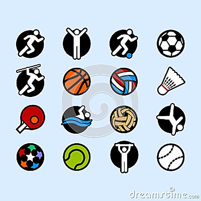 vector illustration of athletic sports and other sports Vector Illustration