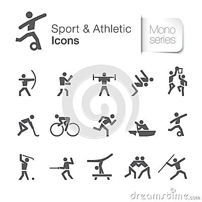 Sport & athletic related pictogram Vector Illustration