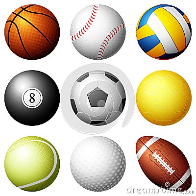 Sport balls Vector Illustration