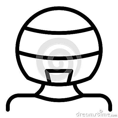 Sport biker icon outline vector. Motorbike helmet Vector Illustration