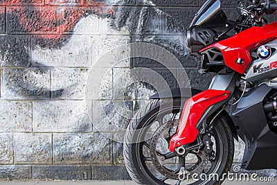 Sport BMW Motorcycle Editorial Stock Photo