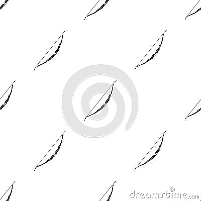 Sport bow icon in black style isolated on white background. Sport and fitness pattern stock vector illustration. Vector Illustration