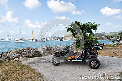 Sport buggy car near bay Editorial Stock Photo