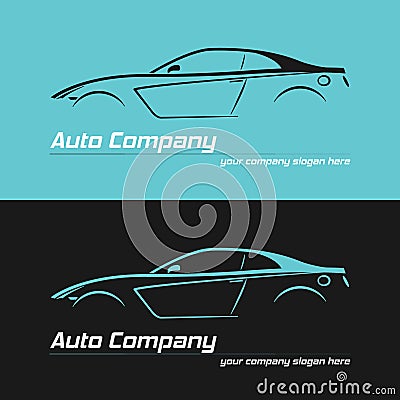 Sport car design concept automotive topics vector logo design template. Vector Illustration