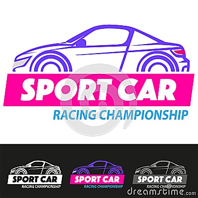 Sport car racing championship Vector Illustration