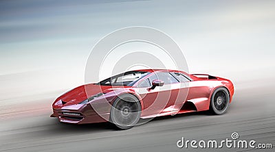 Sport car speeding Stock Photo