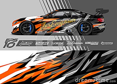 Race car wrap designs illustrations Vector Illustration