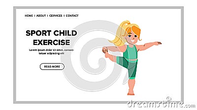 sport child exercise vector Vector Illustration