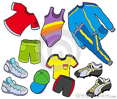 Sport clothes collection Vector Illustration
