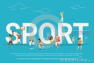 Sport concept illustration Vector Illustration