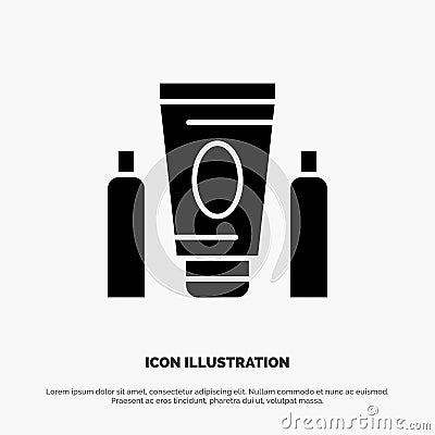 Sport, Cream, Medical, Healthcare solid Glyph Icon vector Vector Illustration