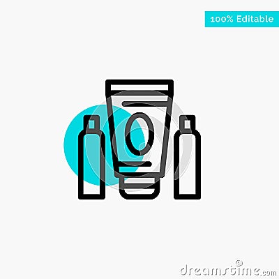 Sport, Cream, Medical, Healthcare turquoise highlight circle point Vector icon Vector Illustration