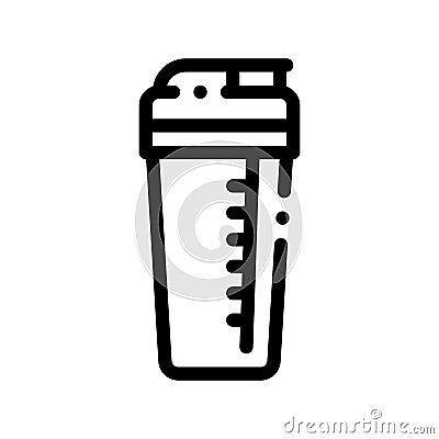 Sport Cup Equipment Shaker Vector Thin Line Icon Vector Illustration