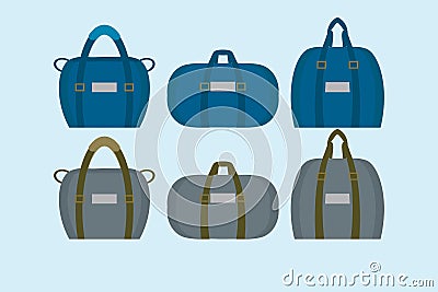 sport duffle bag design vector flat isolated illustration Vector Illustration