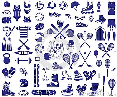 Sport equipment Vector Illustration