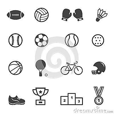 Sport and equipment icons Vector Illustration