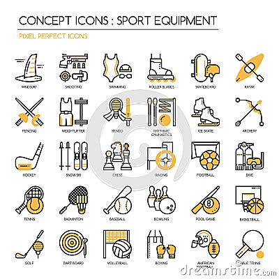 Sport Equipment ,pixel perfect icon Vector Illustration