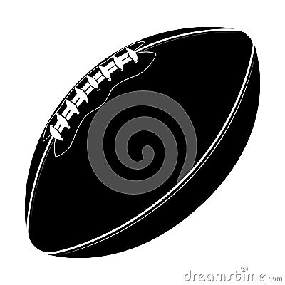Sport equipment. Rugby ball. American football ball isolated on a white background. Sport game Vector Illustration